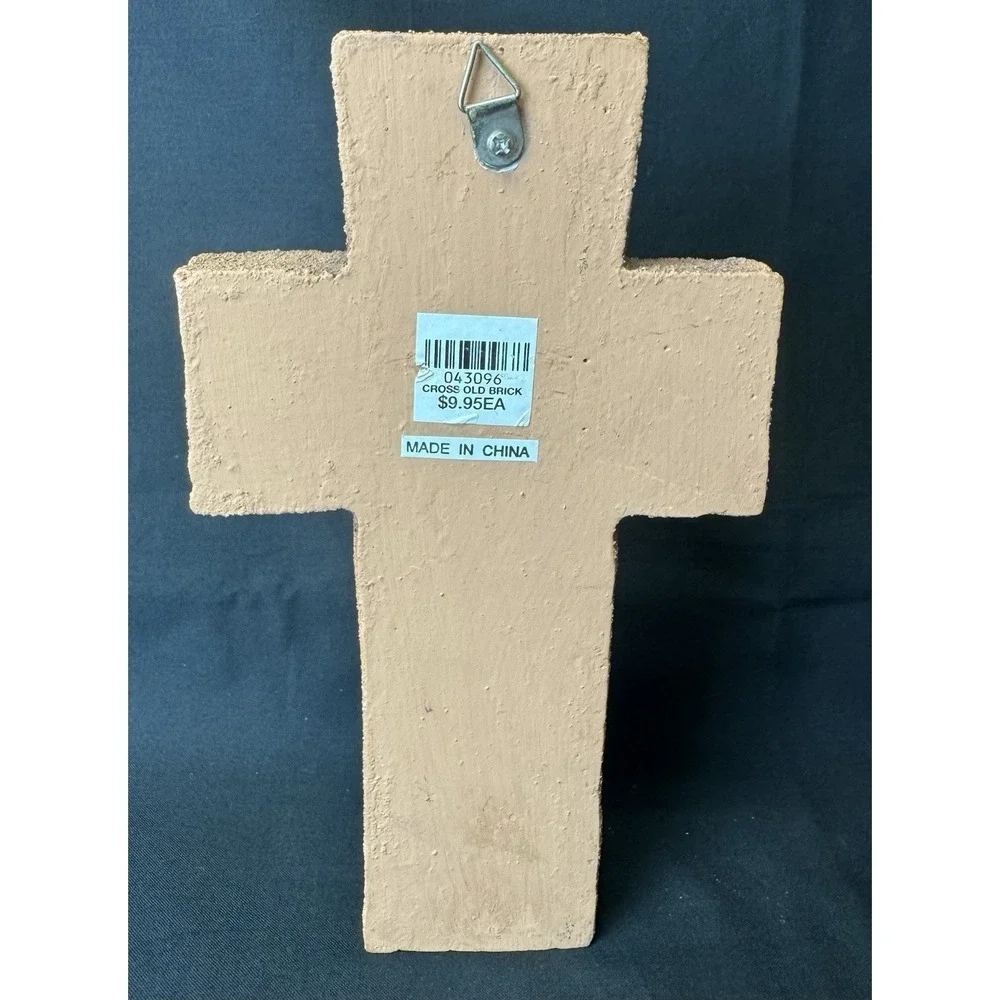 Old Brick Cross John 3:16 Bible Verse Script 9